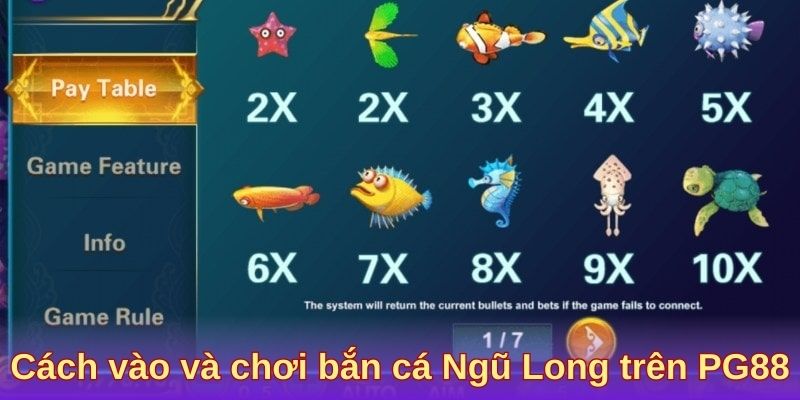 Cách vào và chơi bắn cá Ngũ Long trên PG88